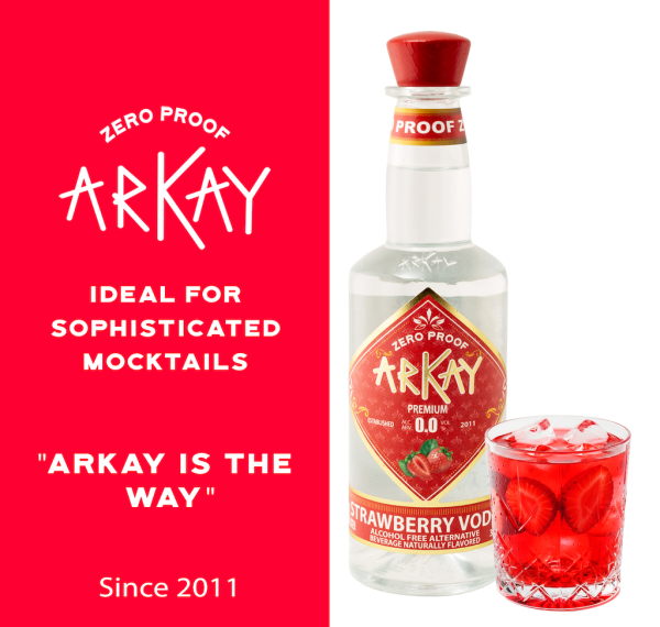 Arkay Strawberry Vodka Zero Proof Spirits